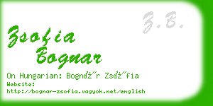 zsofia bognar business card